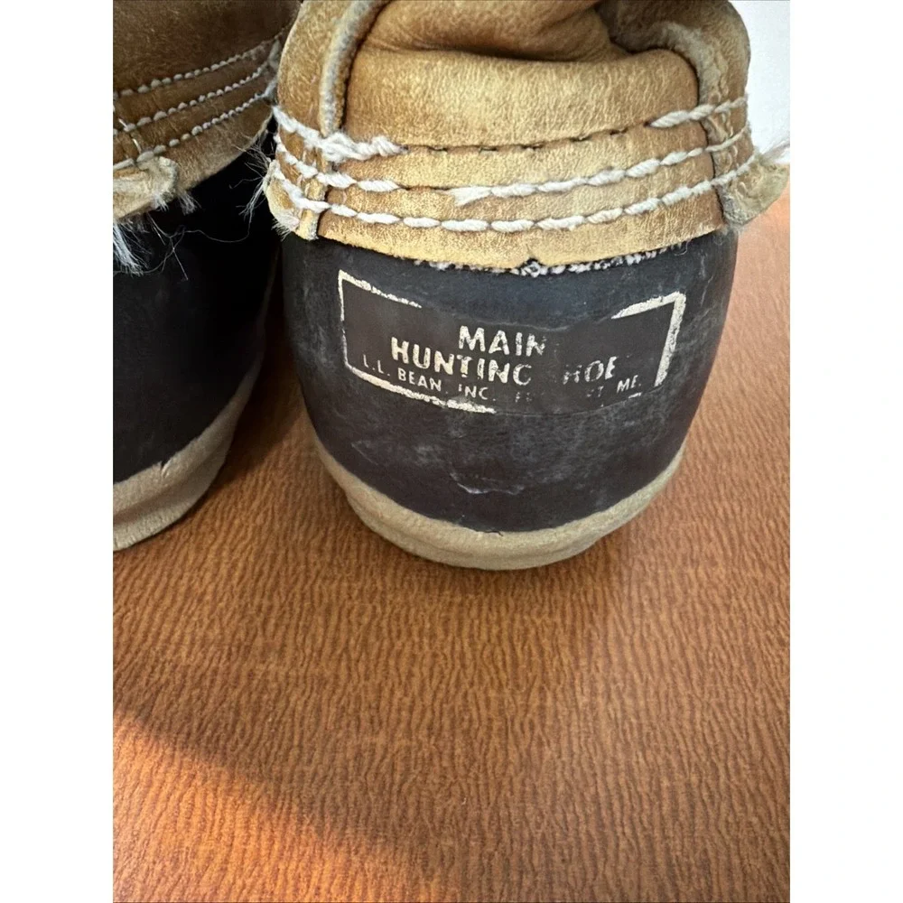 Vtg LL Bean Duck Boots Soze 12 Old Tags Mid Calf USA